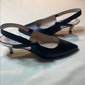 Nannette Women's Black Slingback Shoes
